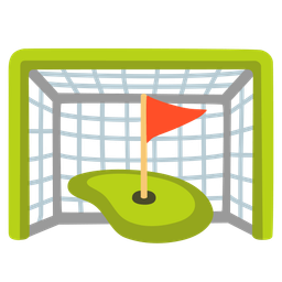 goal net and flag in hole