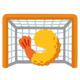 goal net and fried shrimp