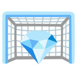 goal net and gem stone