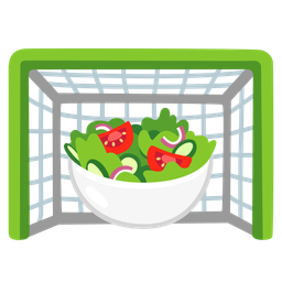 goal net and green salad