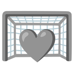 goal net and grey heart