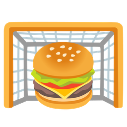 goal net and hamburger