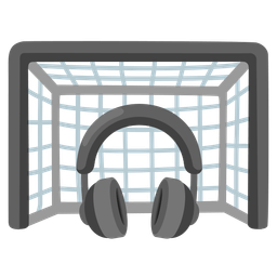 goal net and headphone