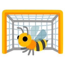 goal net and honeybee