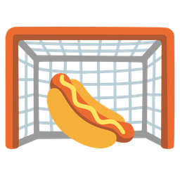 goal net and hot dog