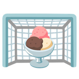 goal net and ice cream