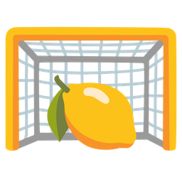 goal net and lemon