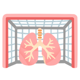 goal net and lungs