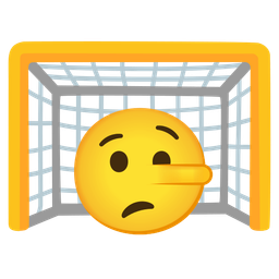 goal net and lying face