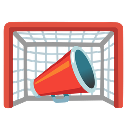 goal net and megaphone