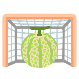 goal net and melon