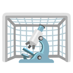 goal net and microscope