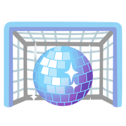 goal net and mirror ball