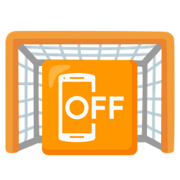 goal net and mobile phone off