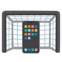 goal net and mobile phone