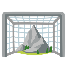 goal net and mountain