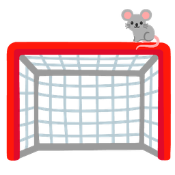 goal net and mouse face