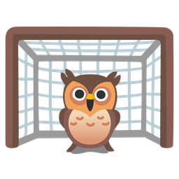 goal net and owl