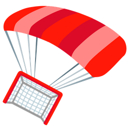 goal net and parachute