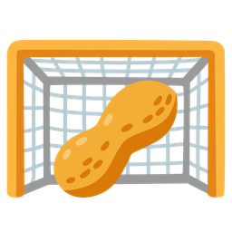 goal net and peanuts