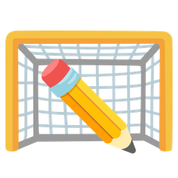goal net and pencil