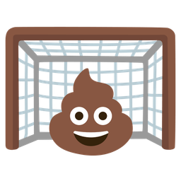 goal net and pile of poo