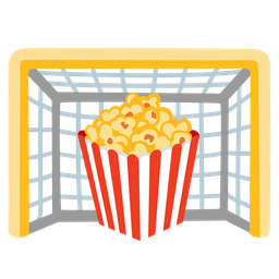 goal net and popcorn