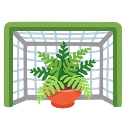 goal net and potted plant
