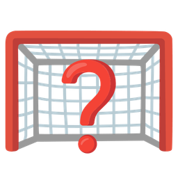 goal net and red question mark