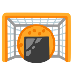 goal net and rice cracker