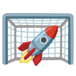 goal net and rocket