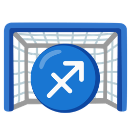 goal net and Sagittarius