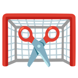 goal net and scissors