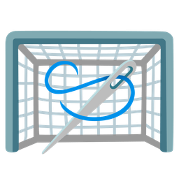 goal net and sewing needle