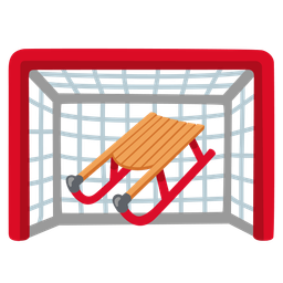 goal net and sled