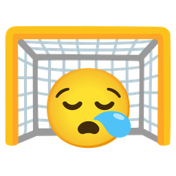 goal net and sleepy face