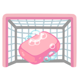 goal net and soap