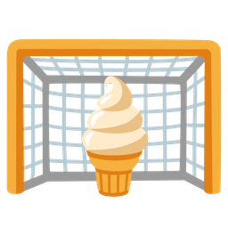 goal net and soft ice cream