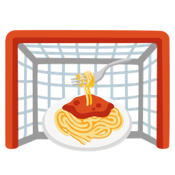 goal net and spaghetti