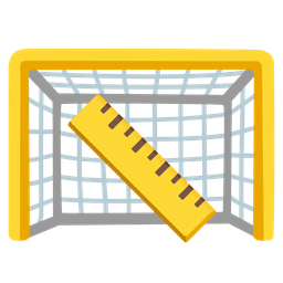 goal net and straight ruler