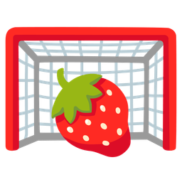 goal net and strawberry