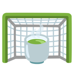 goal net and teacup without handle