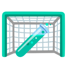 goal net and test tube