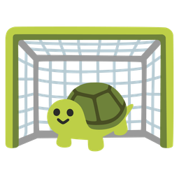 goal net and turtle