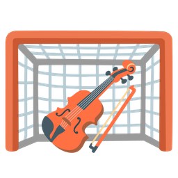 goal net and violin