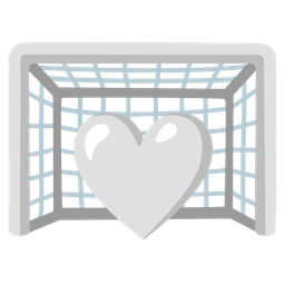goal net and white heart