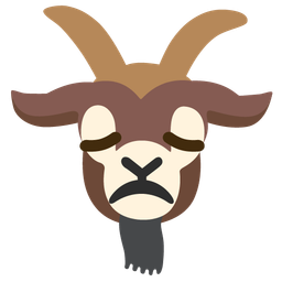 goat and disappointed face