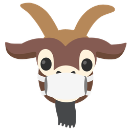 Goat and Face with medical mask