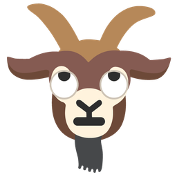 Goat and Face with rolling eyes