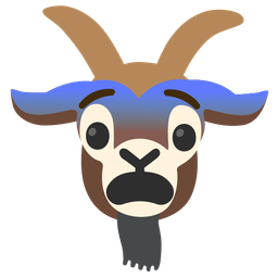 Goat and Fearful face